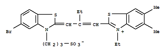 2-[2-[[5-bromo-3-(3-sulphonatopropyl)-3H-benzothiazol-2-ylidene]methyl]but-1-enyl]-3-ethyl-5,6-dimethylbenzothiazolium