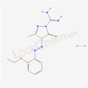 4-[(2-ethoxyphenyl)azo]-4,5-dihydro-3-methyl-5-oxo-1H-pyrazole-1-carboxamidine monohydrochloride